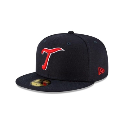 Blue Minnesota Twins Hat - New Era MLB Ligature 59FIFTY Fitted Caps USA5912378